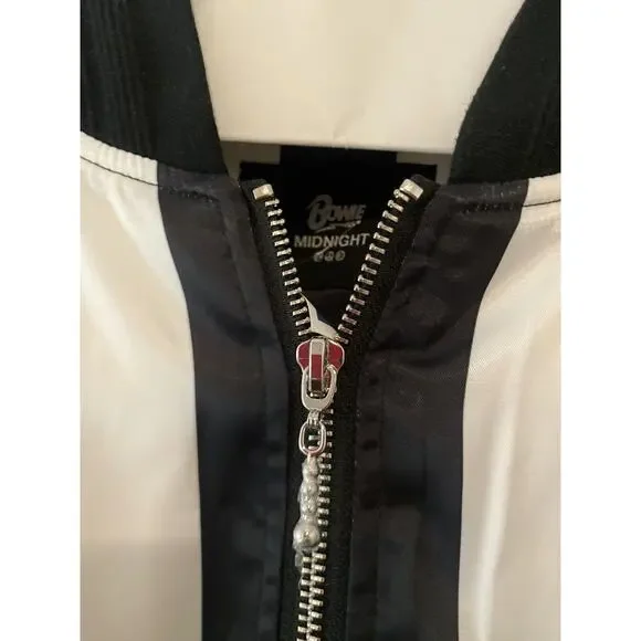 Midnight Studios x David Bowie SATIN Sequin Bowie Silhouette Jacket Size XL NWT